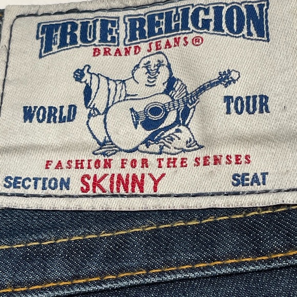 True Religion brand jeans skinny flaps women size 38 - Picture 7 of 12